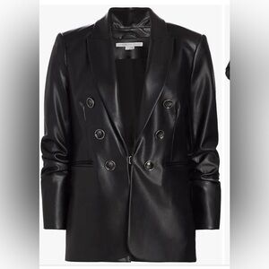 Veronica Beard pleather blazer